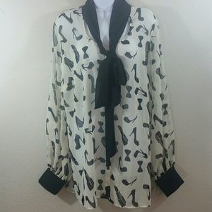 Kardashian Long Sleeve Button Down Top 18W